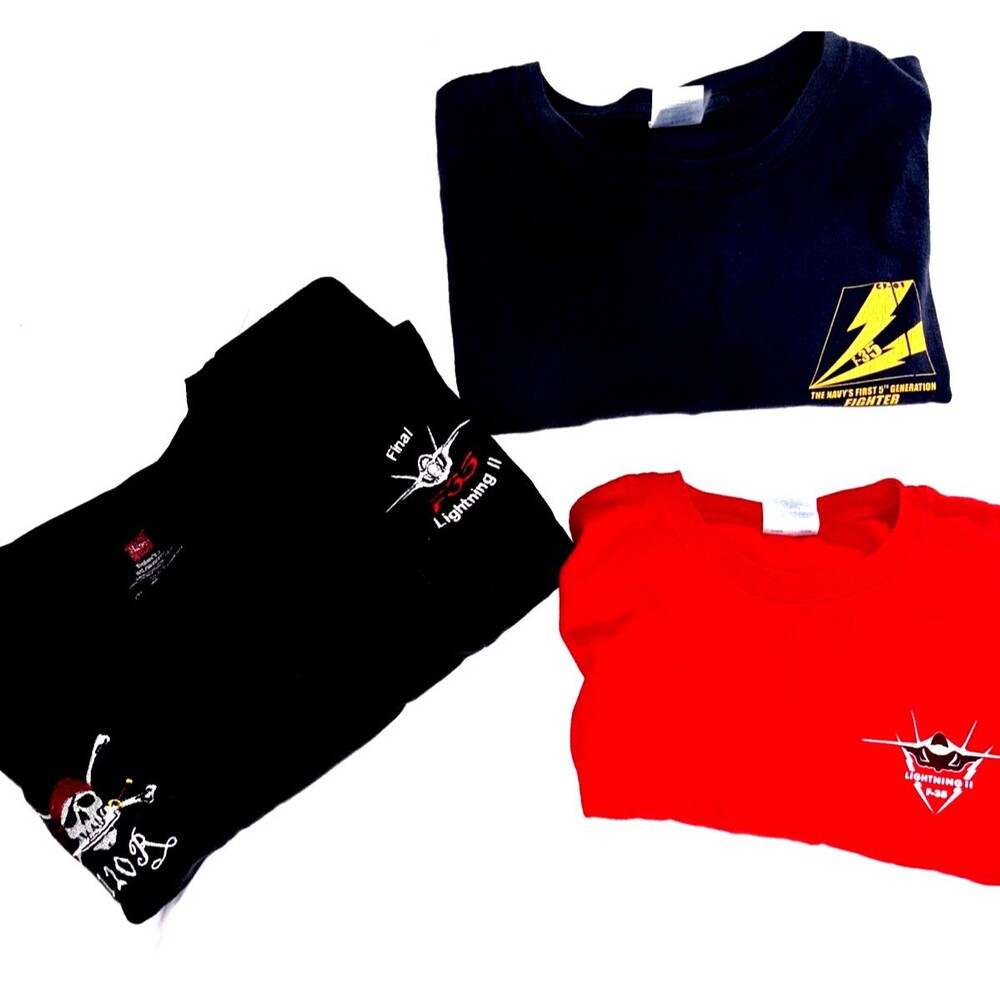 Lot Of 3 Military Shirts Lockheed Martin F-35